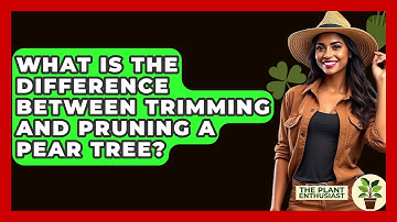 What Is The Difference Between Trimming And Pruning A Pear Tree? - The Plant Enthusiast
