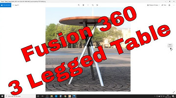 3 Legged Table - Fusion 360 "intermediate tutorial" (20 minutes design with components)