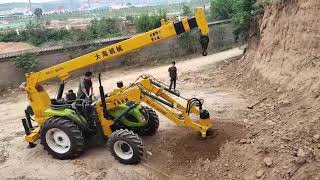 Hole digger & Pole erection machine