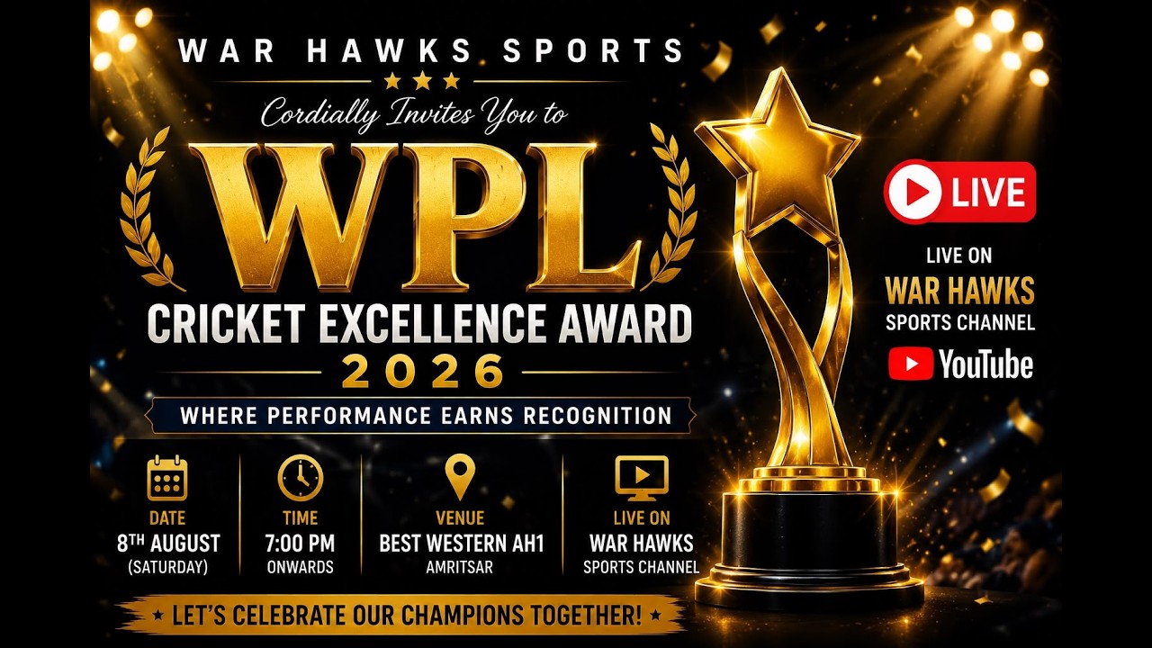 LIVE || WPL CRICKET EXCELLENCE AWARDS 2026  ||