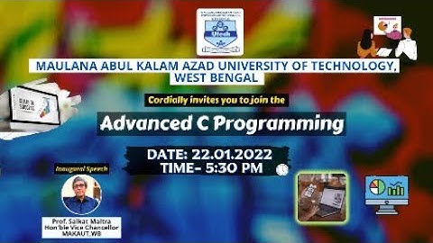 Online Advanced C Programming Class-IV (MAKAUT,WB)