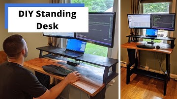 DIY Standing Desk - LIVE EDGE Desk Top