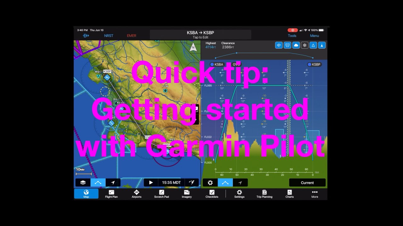 Quick tip Getting started with Garmin Pilot YouTube