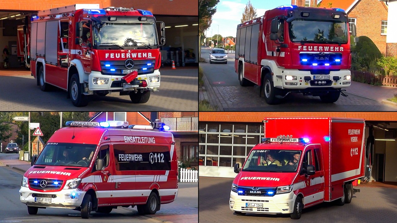 [VOLLALARM] - Feuerwehr VISBEK rückt aus zum FEUER | Sirenenalarm + LF, TLF, HLF, ELW & GW-L