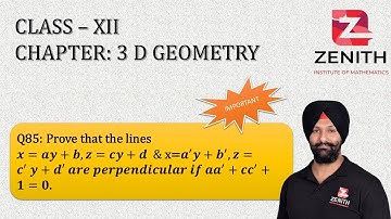 Prove that the lines x=ay+b,z=cy+d and x=a^