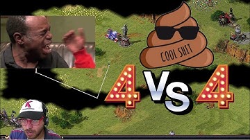 Cool Shit 💩 in 4 vs 4 Game - Red Alert 2 Online Multiplayer Gameplay