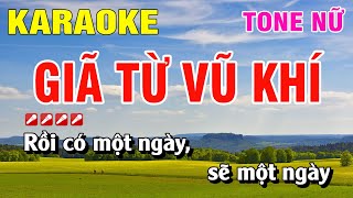 Karaoke Giã Từ Vũ Khí Tone Nữ Nhạc Sống Dễ Hát | Nguyễn Linh