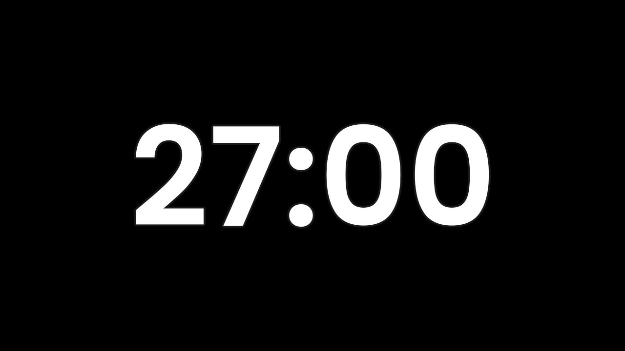 27 Minute Timer with a clear alarm