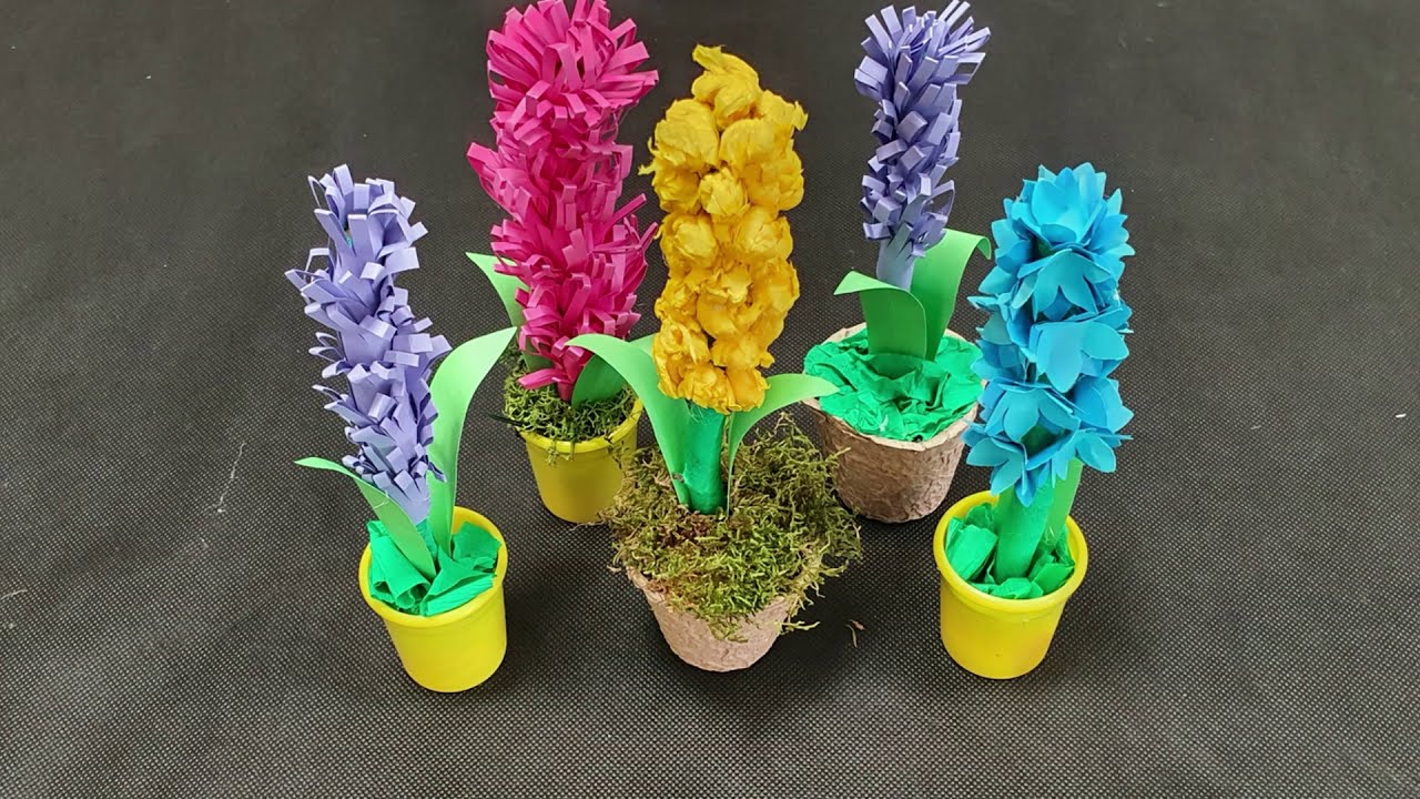 Na Dzień Babci i Dziadka. Hiacynt z papieru