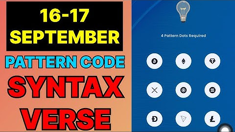 16 September Syntax Verse Daily Vault Pattern Code | Syntax Verse Quiz Answer 16September |