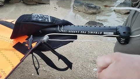 how to put downhoul rope on windsurfing sail without crossing