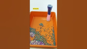 Pearls & Beads Drop From 3 Different Glasses. #shorts #satisfying #oddlysatisfying #asmr #beads