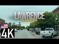 Road Tour – Driving POV in Lawrence, Kansas, USA - Downtown & University of Kansas Area