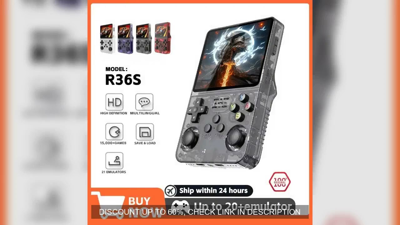 Open Source R36S Retro Handheld Video Game Console Linux System 3.5Inch IPS Screen Mini Portable Poc