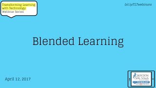 Webinar: Blended Learning