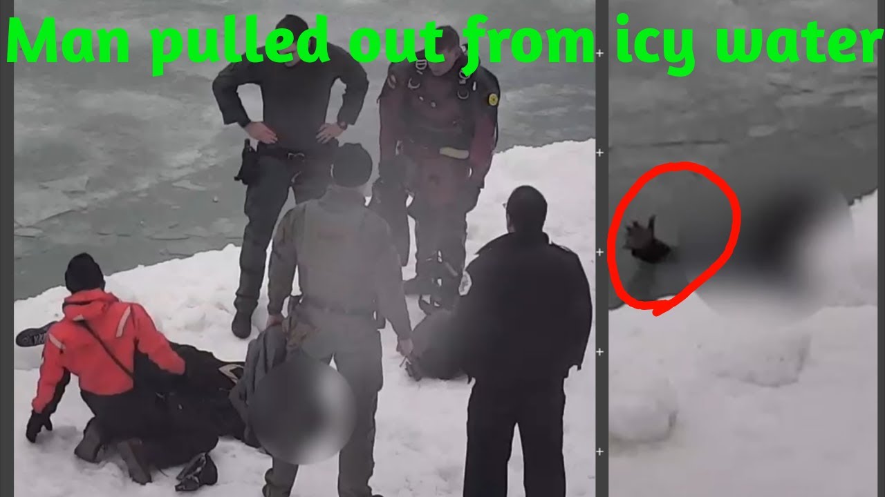 He fell into frigid lake in the coldest day of Chicago - YouTube