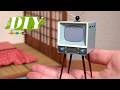 【昭和レトロ】脚付きテレビの作り方 ミニチュアで掘りごたつのある和室を作る方法 #3