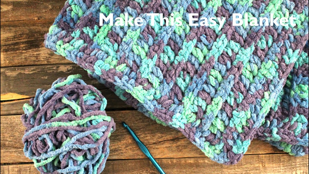 Make This Easy Bernat Blanket Yarn Crochet Pattern LeftHanded YouTube