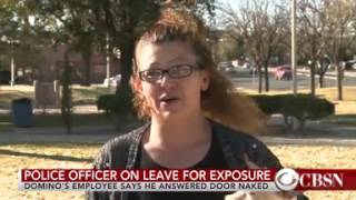 Police officer on leave for answering door naked
