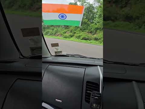 The tricolour on the dashboard on Independence Day