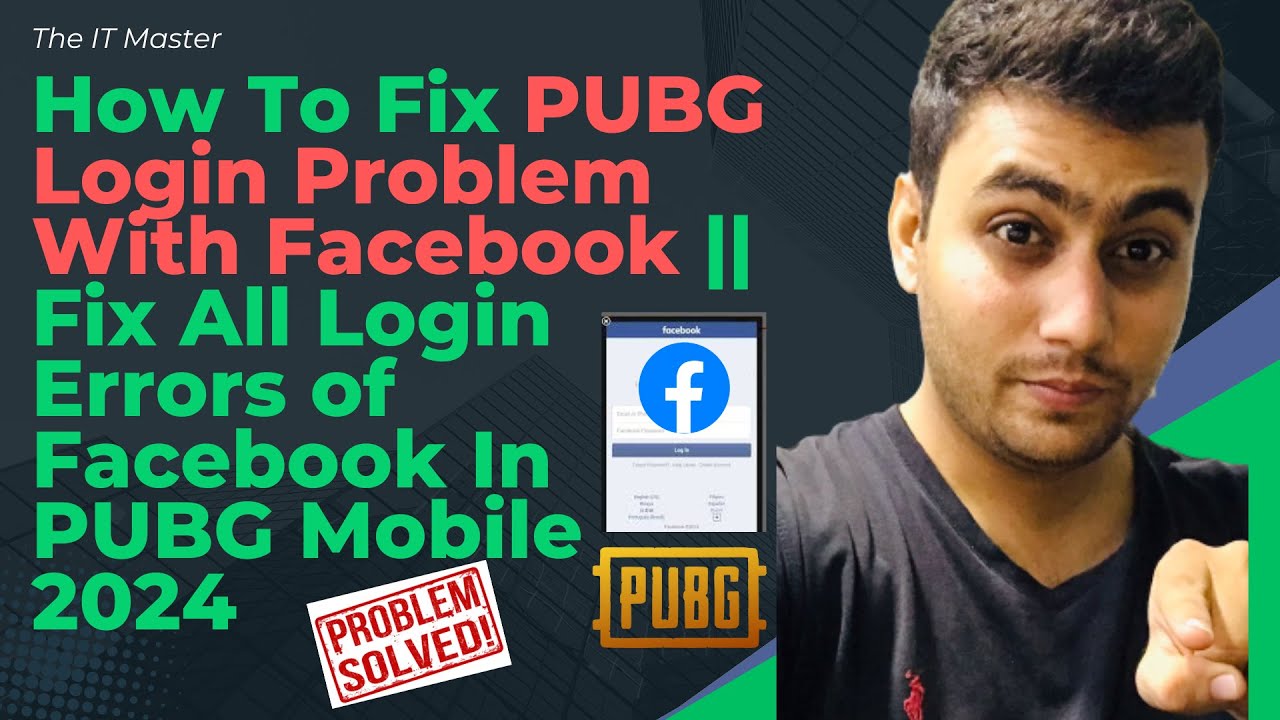 How To Fix PUBG Login Problem With Facebook || Fix All Login Errors of Facebook In PUBG Mobile 2024