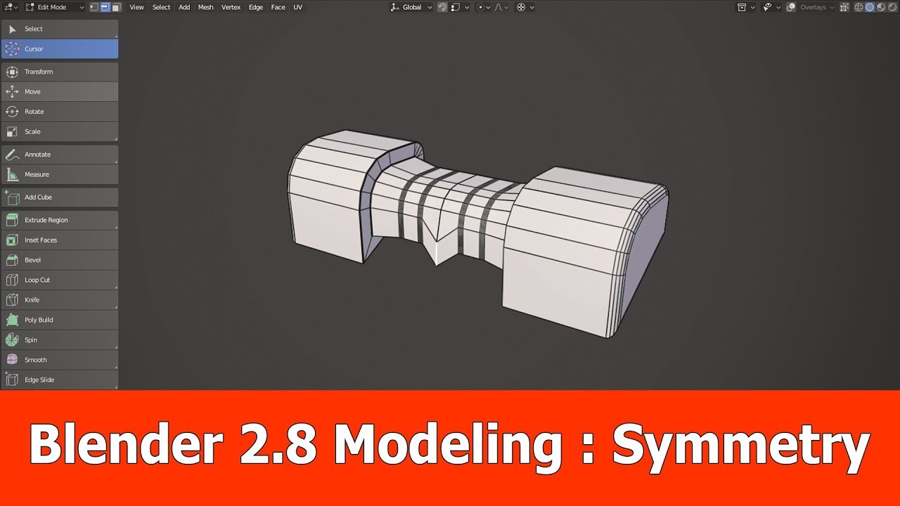 Blender 2 8 Modeling Beginner Tip Symmetry Mirror Youtube