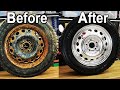 Amazing wheel restoration from super rusty to mirror chrome