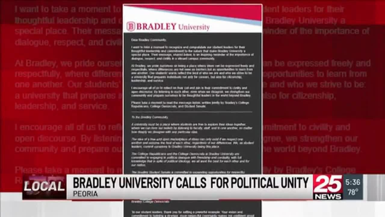 Bradley University students come together in political unity