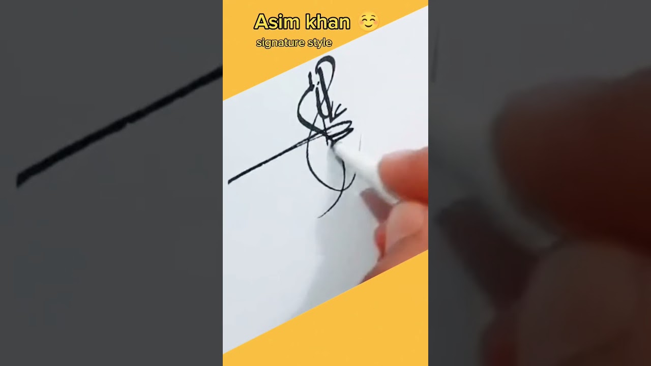 Asim khan name signature style || stylish signatures 