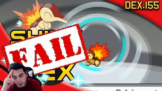 EPIC SHINY FAIL! SHINY CYNDAQUIL SOFT RESET FAILURE! Quest For Shiny Living Dex