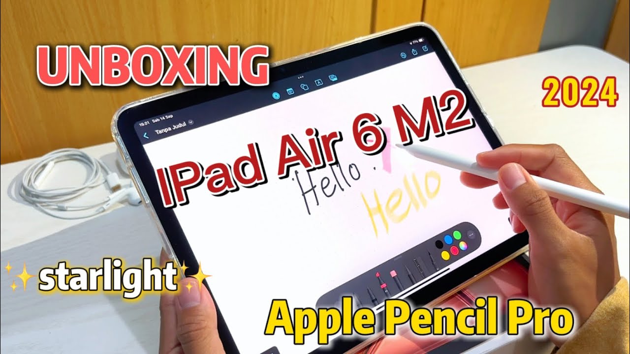iPad Air 6 M2 (2024) and Apple Pencil Pro | Starlight ✨| Unboxing