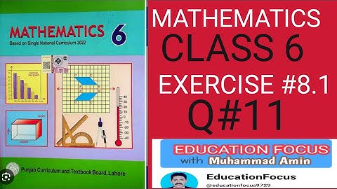MATHEMATICS CLASS 6| EXERCISE 8.1| QUESTION 11|