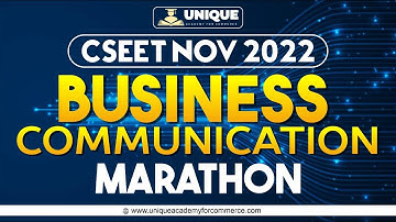 CSEET Marathon | Business Communication | Nov 2022