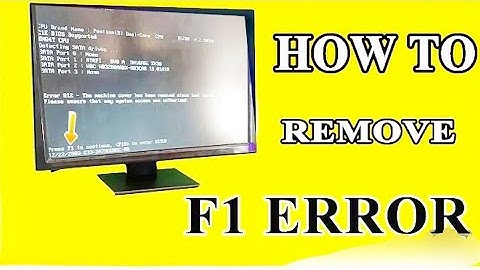 How to remove F1 Error on Computer Start Screen || F1 or F2 error 100% Solution || F2 error