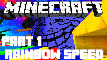 Minecraft "RAINBOW SPEED!" Parkour! Part 1