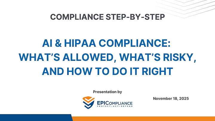AI & HIPAA Compliance: What’s Allowed, What’s Risky, and How to Do It Right