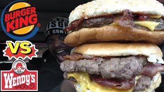 Burger King Bacon King Vs Wendys Baconator