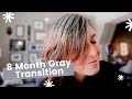 8 MONTH GRAY HAIR TRANSITION - Challenges, Advice, & Pictures of My Gray Hair Journey