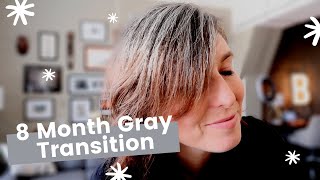 8 MONTH GRAY HAIR TRANSITION  Challenges, Advice, & Pictures of My Gray Hair Journey