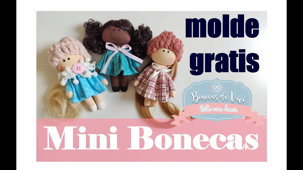 Mini Boneca Russa PAP - MOLDE GRÁTIS - Bonecas da Vivi