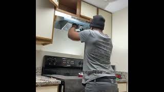 HAWKEYE’S How to Tutorial. Installing a ductless exhaust hood w/ Light #diy #howto #construction