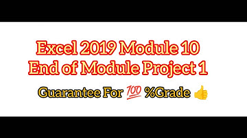 Excel 2019 Module 10 End of Module Project 1 Peak Partners | Solution Step-by-Step| NP_EX19_EOM10-1