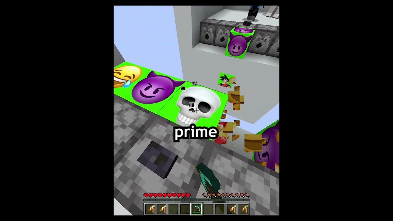 COMPLETA el EMOOJI en MINECRAFT ⚠️​💀​☠️#español #minecraft