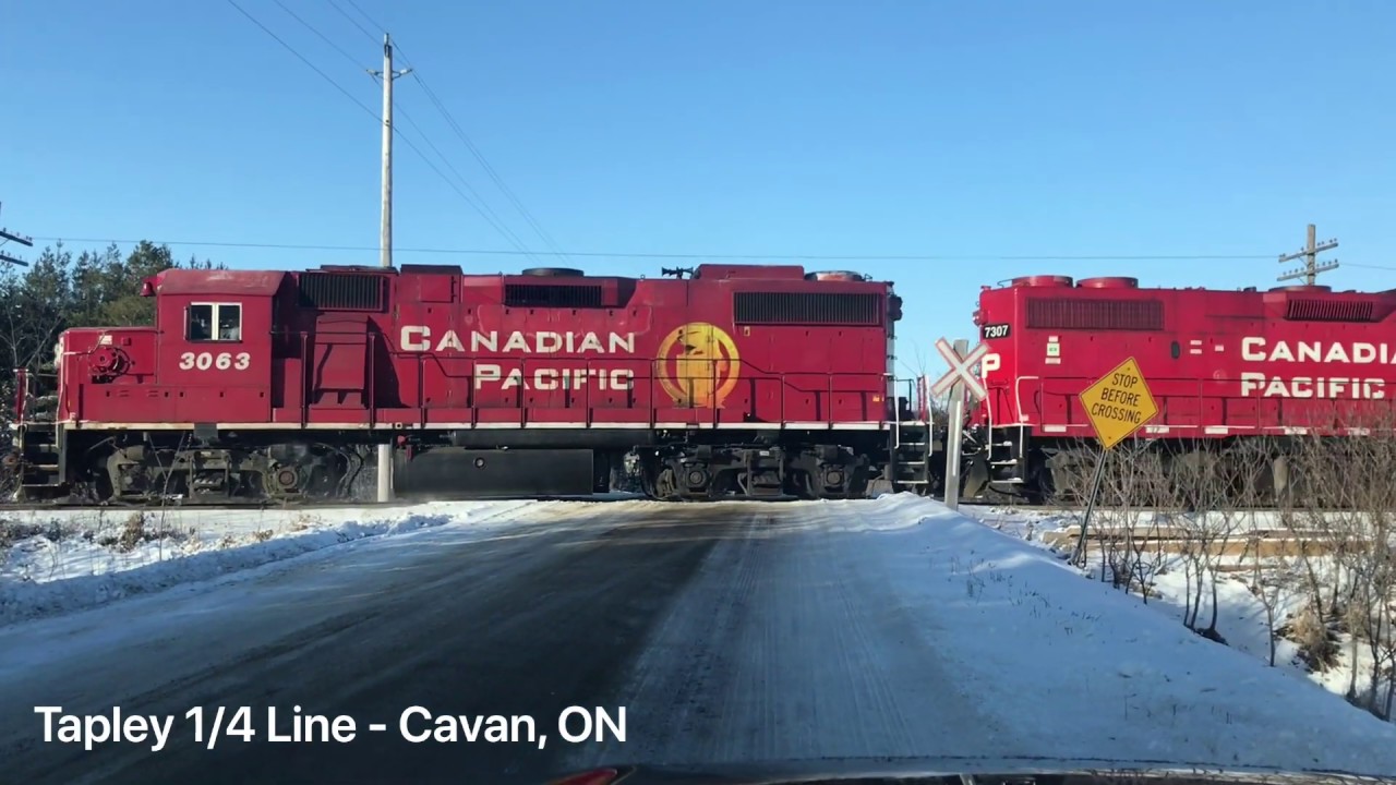 Canadian Pacific (CP) Trains and VIA Train in Cavan and Cobourg, Ontario