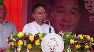 SKM President Prem Singh Tamang-Golay Adressing Public at Rorathang