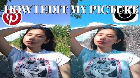 HOW I EDIT MY PICTURE USING PINTEREST AND POLAR | Jenalyn Guevarra