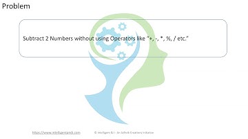 Subtract 2 Numbers without using operators