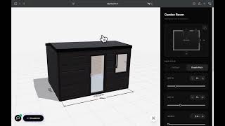 Live 3D Garden Room Configurator | Customize Size, Layout, and Materials in Real Time