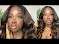 How To SLAY a T - Part Wig | The BEST Brown Ombré Highlights | FT. UNice Wigs