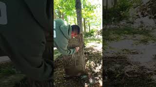Cleaning the Stone of Levine (unknown) Frazier #gravesite #cemetery #neverforgotten